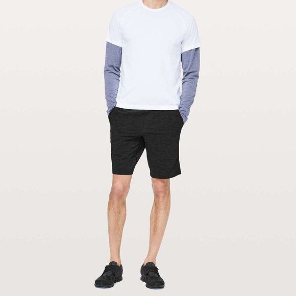 Lululemon T.H.E. Short Linerless 9" Heather Allover Deep Coal Black Large - Picture 5 of 9